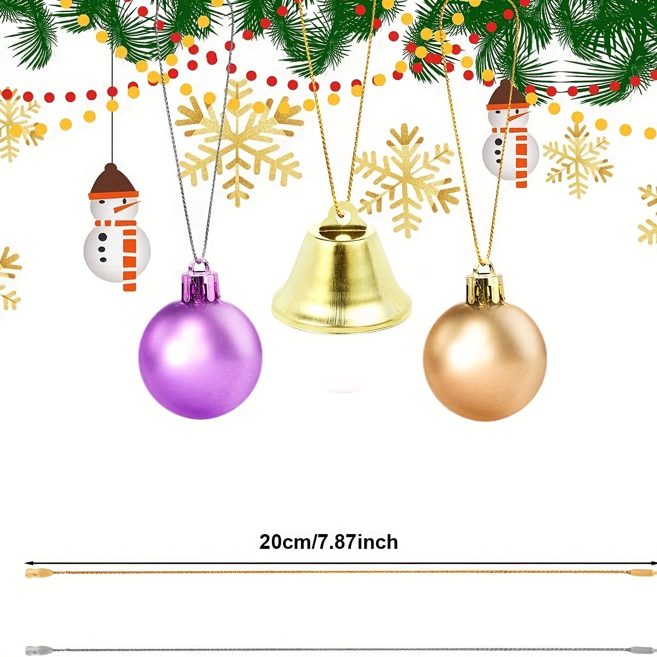 Ornament Hooks Christmas Ornaments Hanger String Golden - Temu