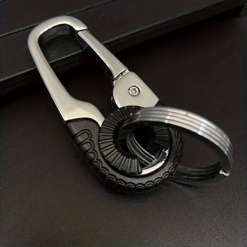 Carabiner Clip Keyring Stainless Steel Keychain with Snap Hook