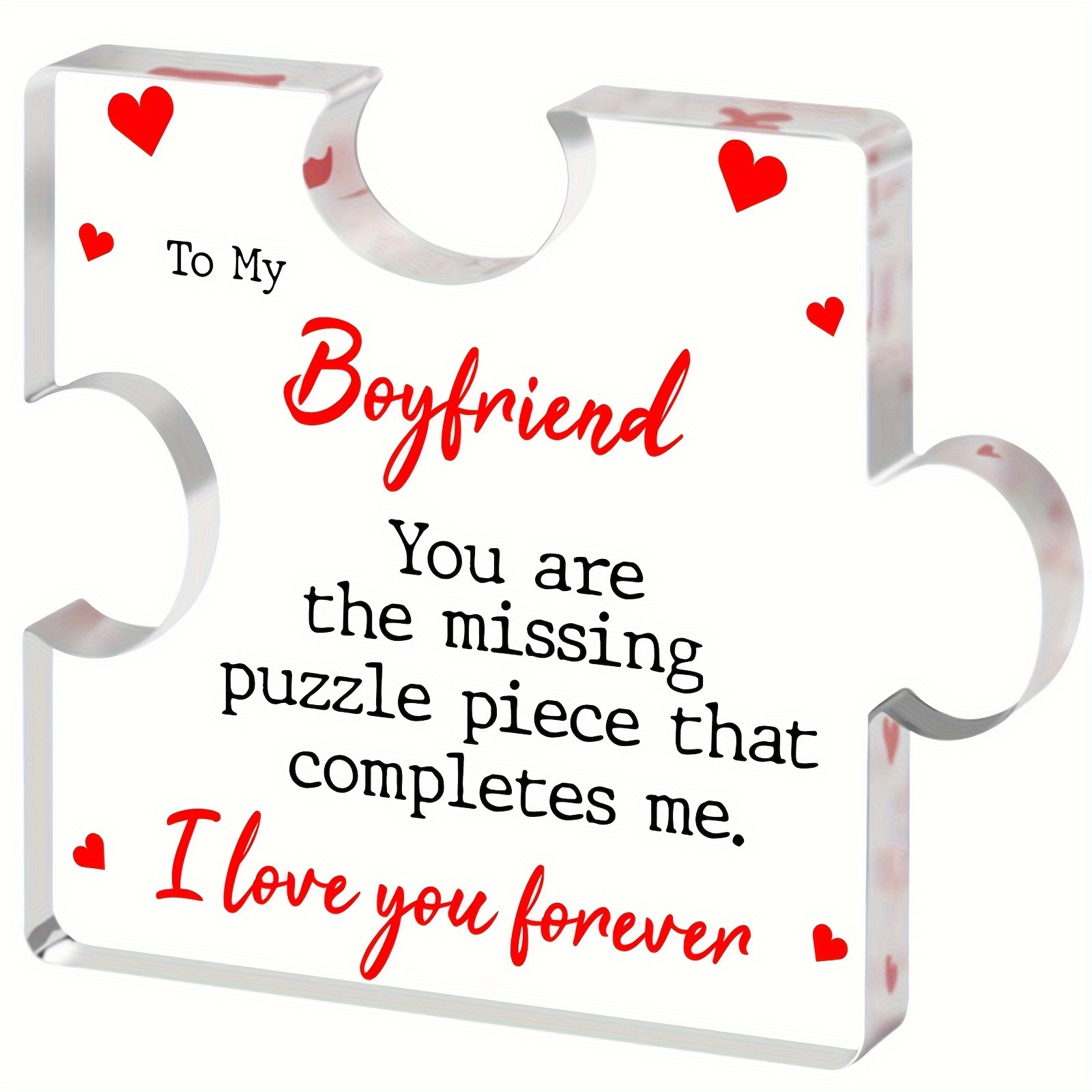 1pc Gifts For Boyfriend - Birthday Gifts For Boyfriend Anniversary Special  Gifts For Him Cool Acrylic Puzzle Blocks Gifts For Boyfriend