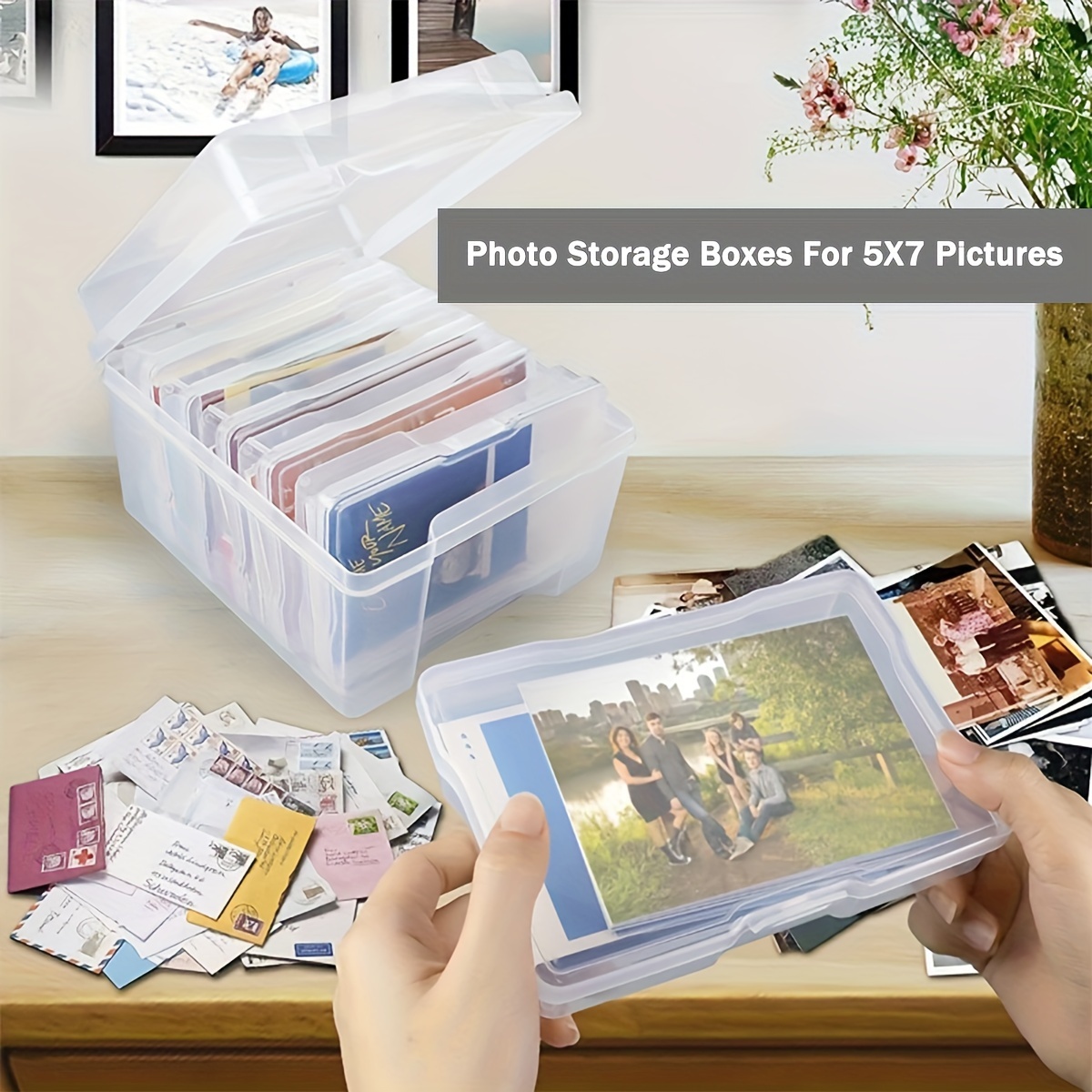 4 x 6 Photo Organizers and Storage Case with Handle, Inner 16 Pack Photo  Organizer Keeper, Extra Large Picture Boxes Storage, Seed Storage, Craft