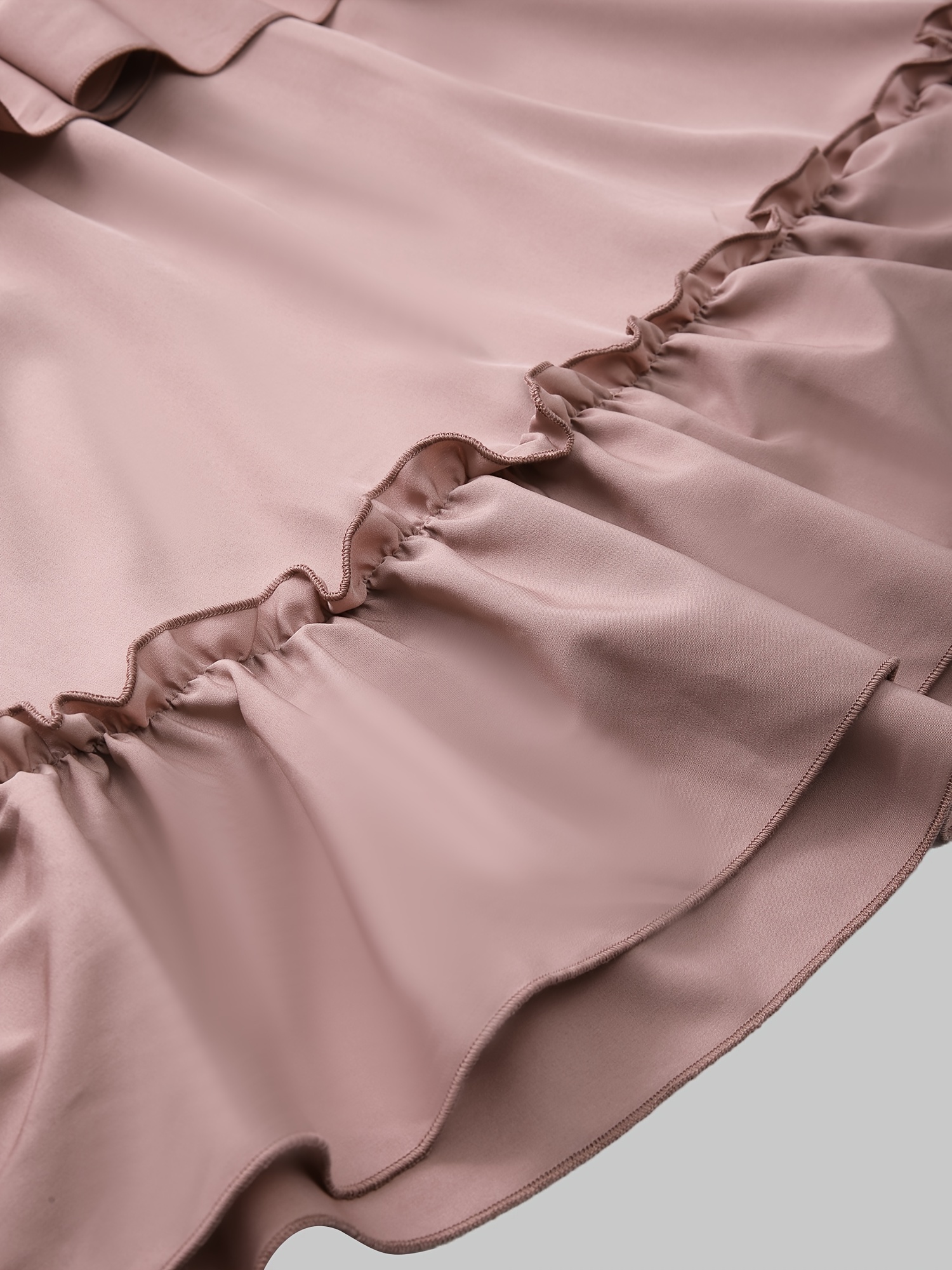 Ruffle Trim Tiered Skirt Elegant Elastic Waist Layered Skirt - Temu