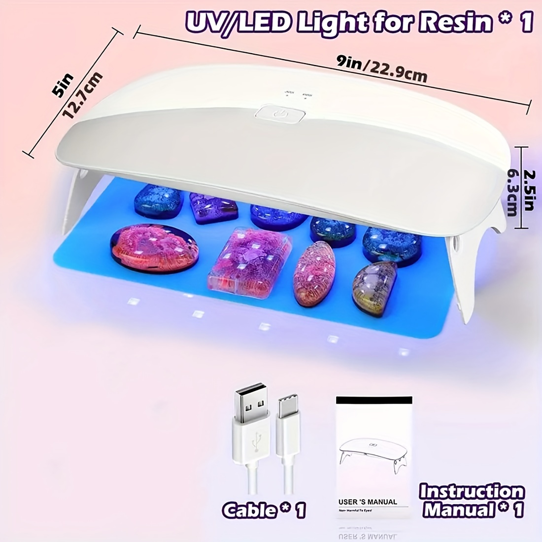 UV Light for Resin, 54W UV Resin Light Lamp for Resin Curing, Wireless &  Foldable, 3-In-1 Uses, Resin Supplies - AliExpress