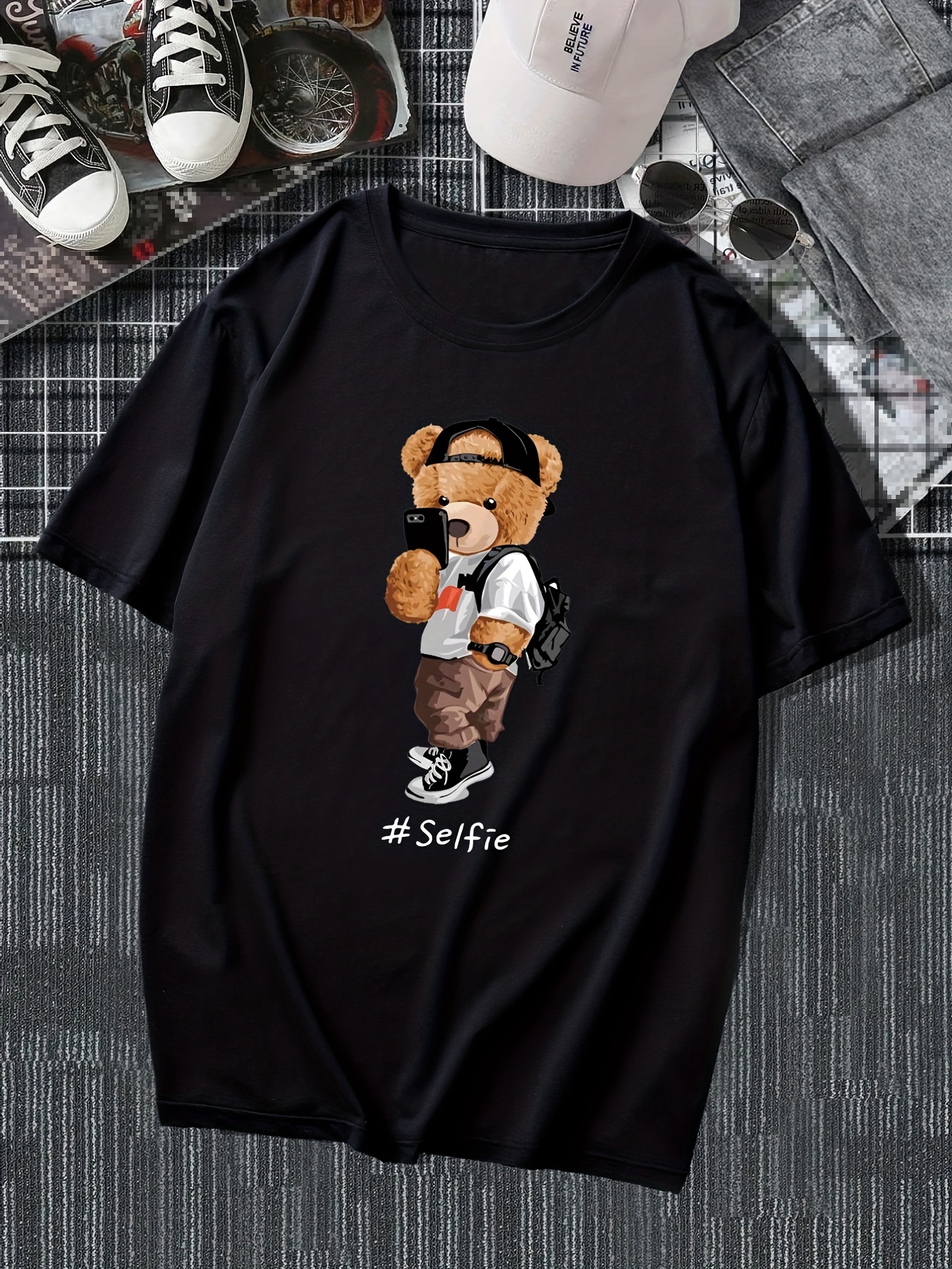 Graphic Bear Shirt - Temu Canada