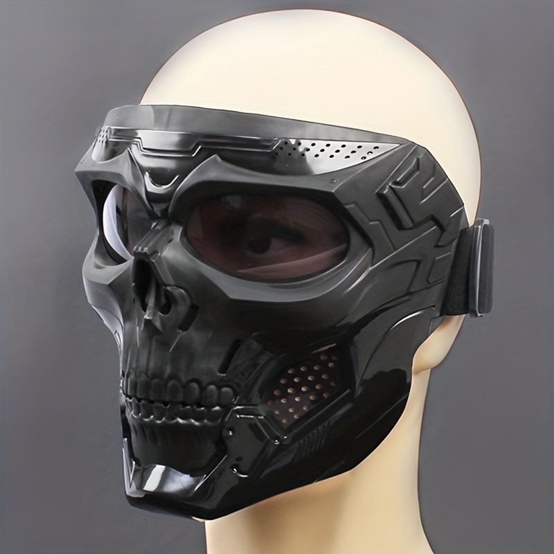 Máscara Táctica Airsoft Protección Facial Completa Gafas - Temu Chile
