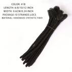 1 pack 10 strands loc extension synthetic hair 0 6cm width permanent dreadlock extension for men women 6 8 12inch thickness natural black color