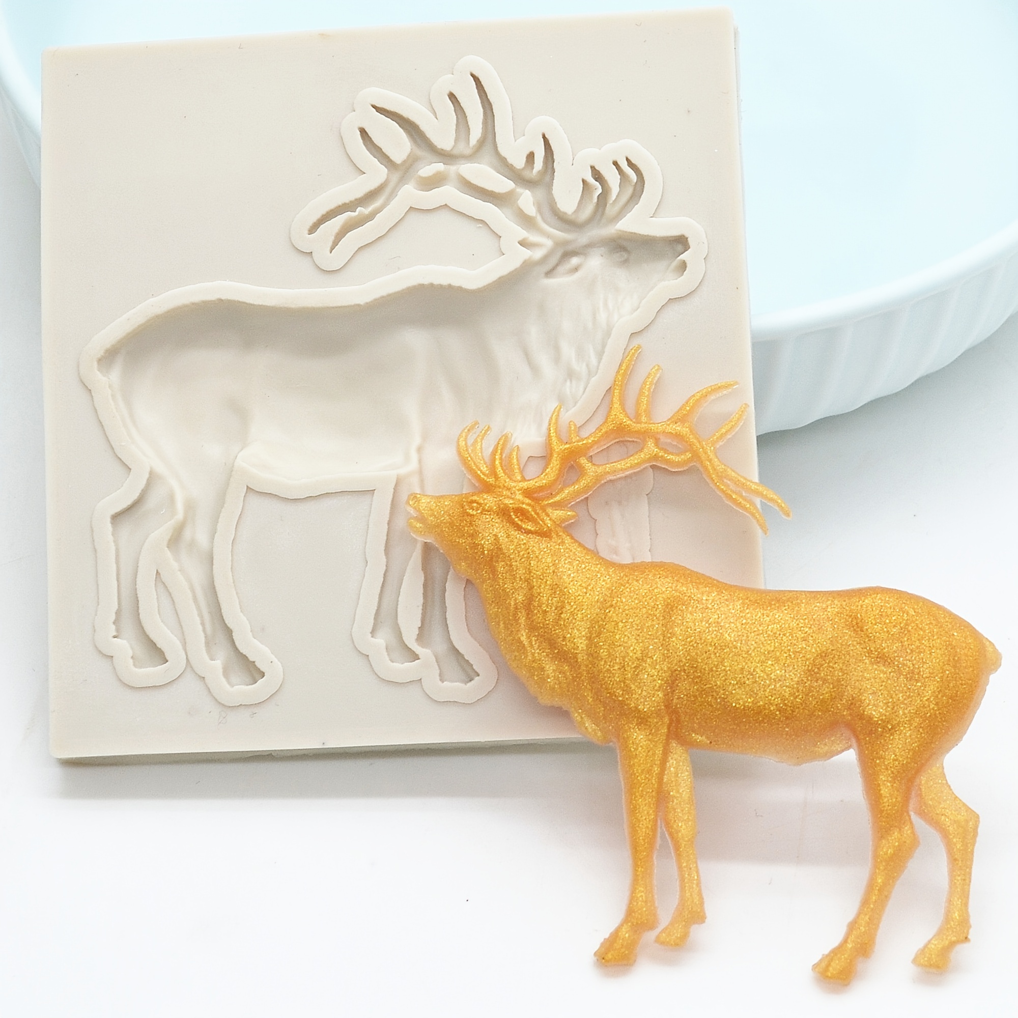 RFGHAC Christmas Deer Silicone Mold 3D Stag Head Fondant Molds Elk Mold For Christmas  Cake Decoration Cupcake Topper Candy Chocolate Polymer Clay Gum Paste Set  Of 3 - Yahoo Shopping