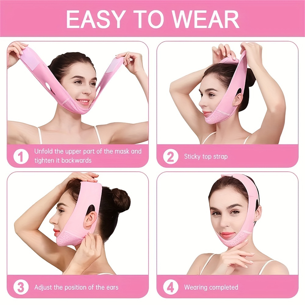 V-Linien Gesichtsmaske – Wiederverwendbare Lifting-Maske Für Definierte Konturen, Grau