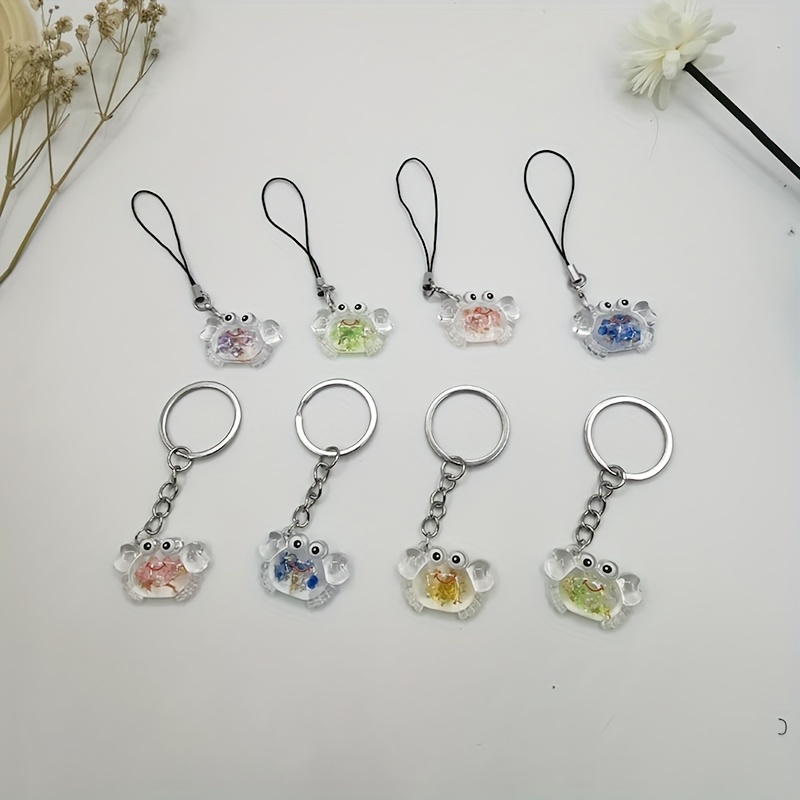 Cute Little Crab Keychain Cartoon Luminous Pendant Keyring - Temu Denmark