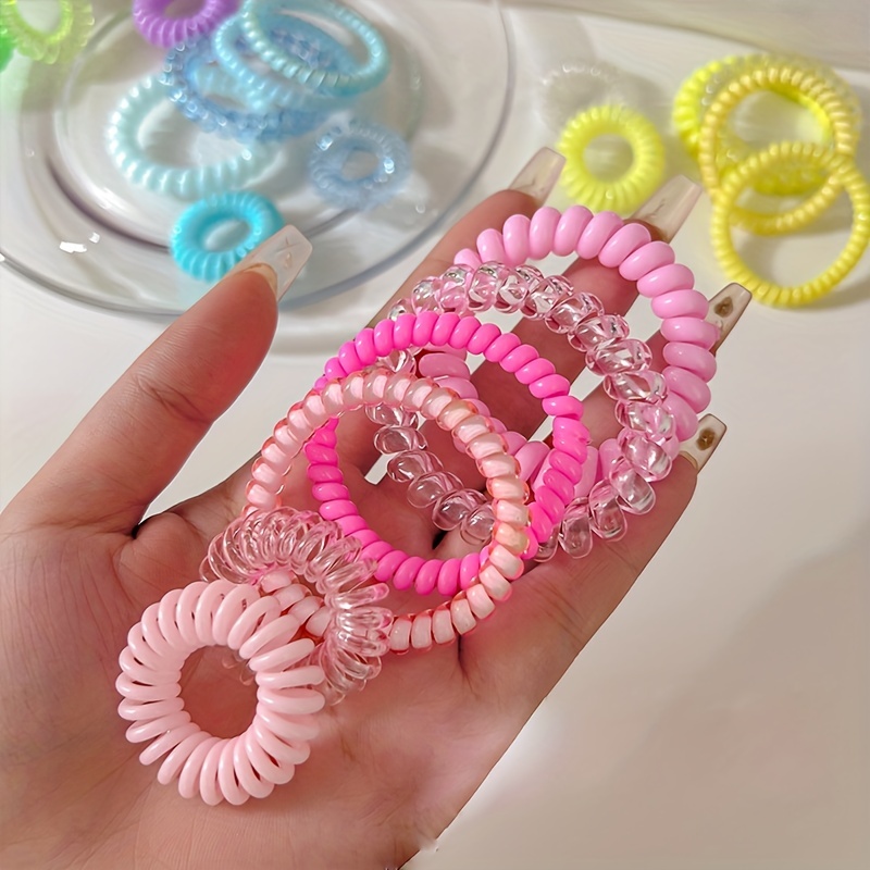 Candy Color Hair Clips Rope Ponytail Holder Girls Kids Hair Accessories Set