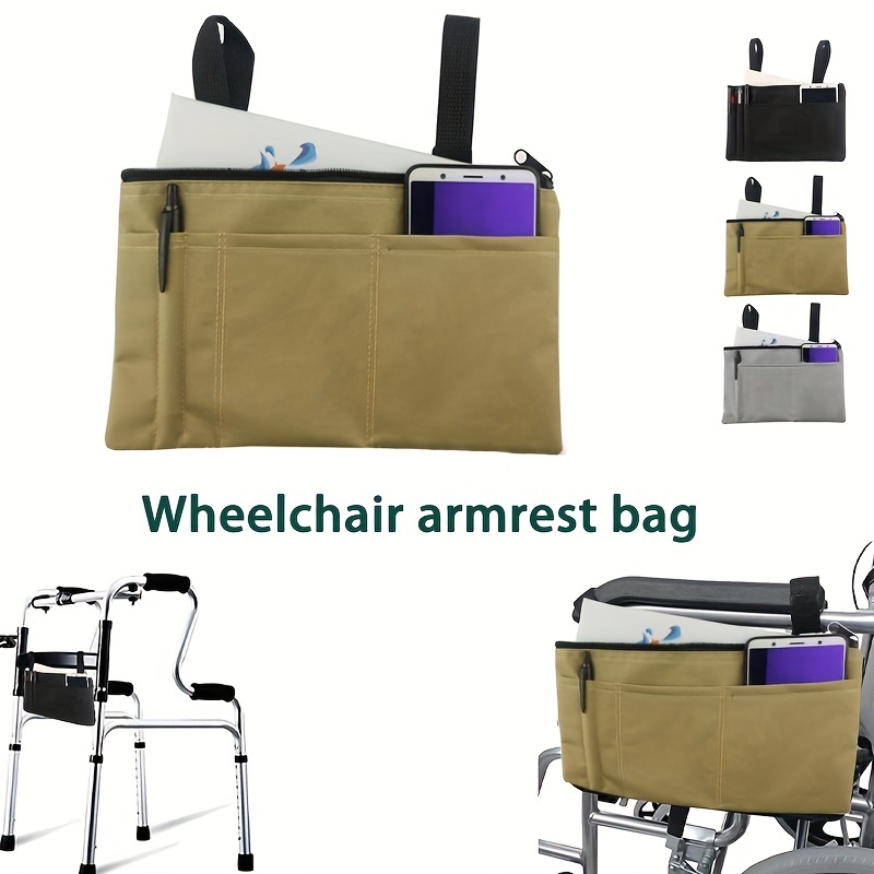 Wheelchair Side Bag: Waterproof Pouch With Bright Line For - Temu