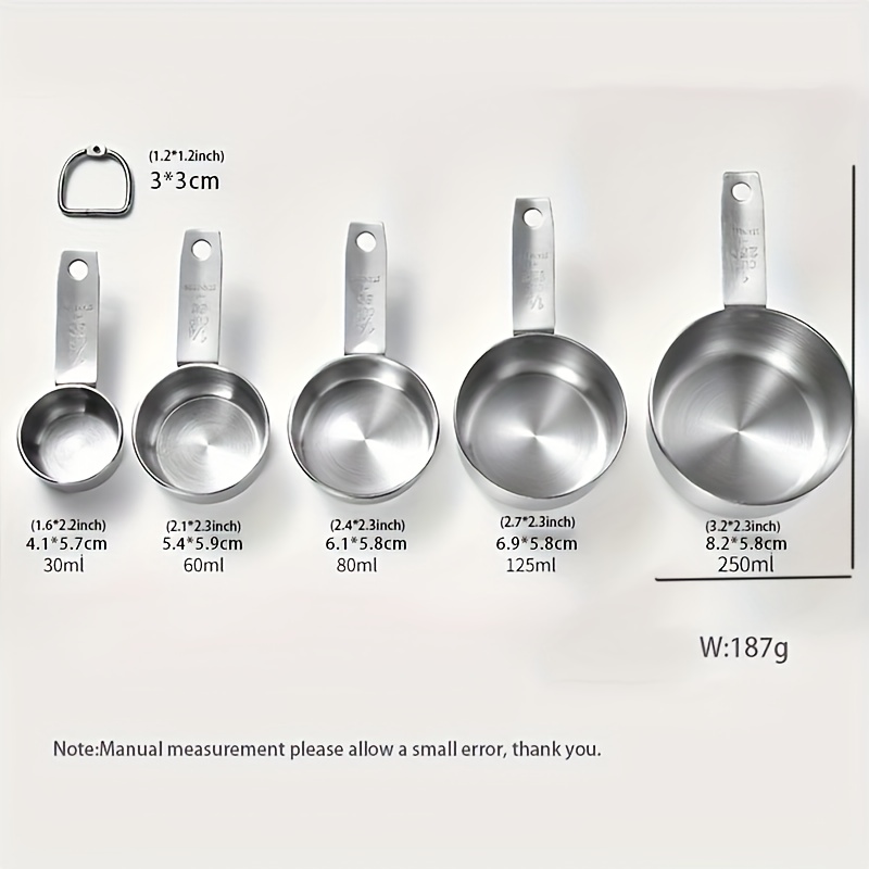 Measuring Cups Stainless Steel 7 Piece Stackable Set for Dry or Liquid  Ingredients Measurement - Kitchen Gadgets & Utensils Metal Measuring Cups  Best