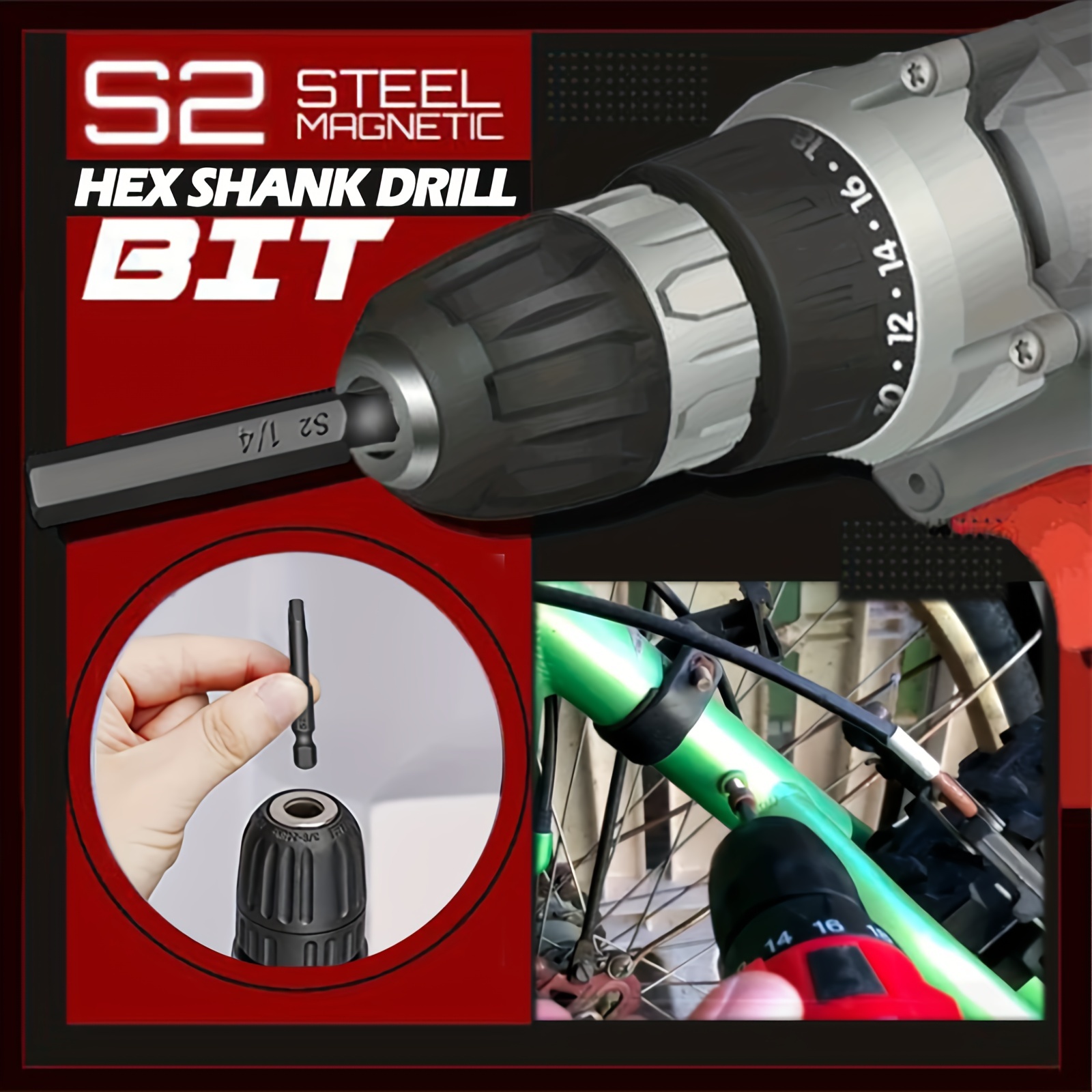 Sae Metric Hex Head Allen Wrench Drill Bit Set Hex Shank S2 - Temu