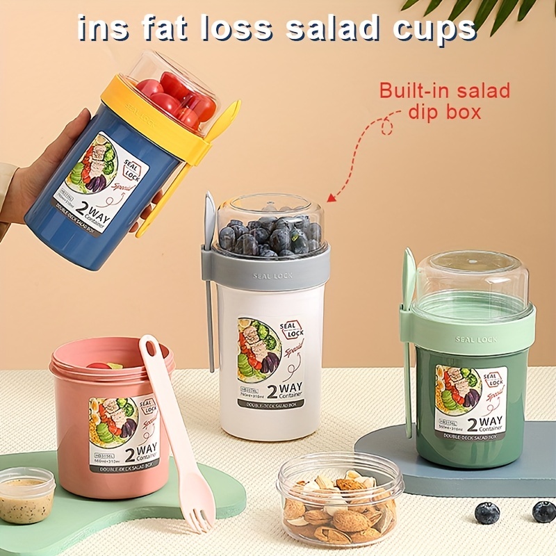 Fresh Salad Cup - Keep Fit Meal Shaker Cup - Bpa Free - Microwave