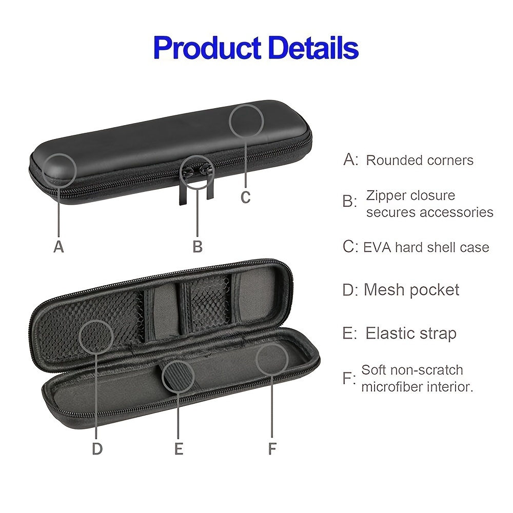 EVA Hard Shell Pencil Case - Large Capacity Protective Holder Ballpoin –