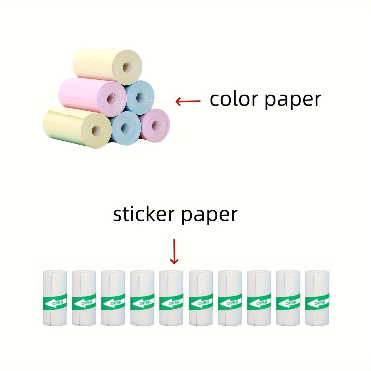 Self adhesive Mini Printer Paper Thermal Printing Stickers - Temu