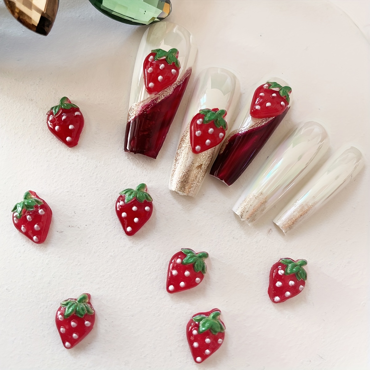 Strawberry Stickers – Nails Blinged Supply