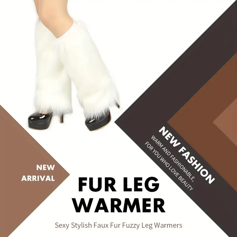 Halloween Christmas Costume Faux Fur Warm Fuzzy Leg Warmers - Temu United  Arab Emirates