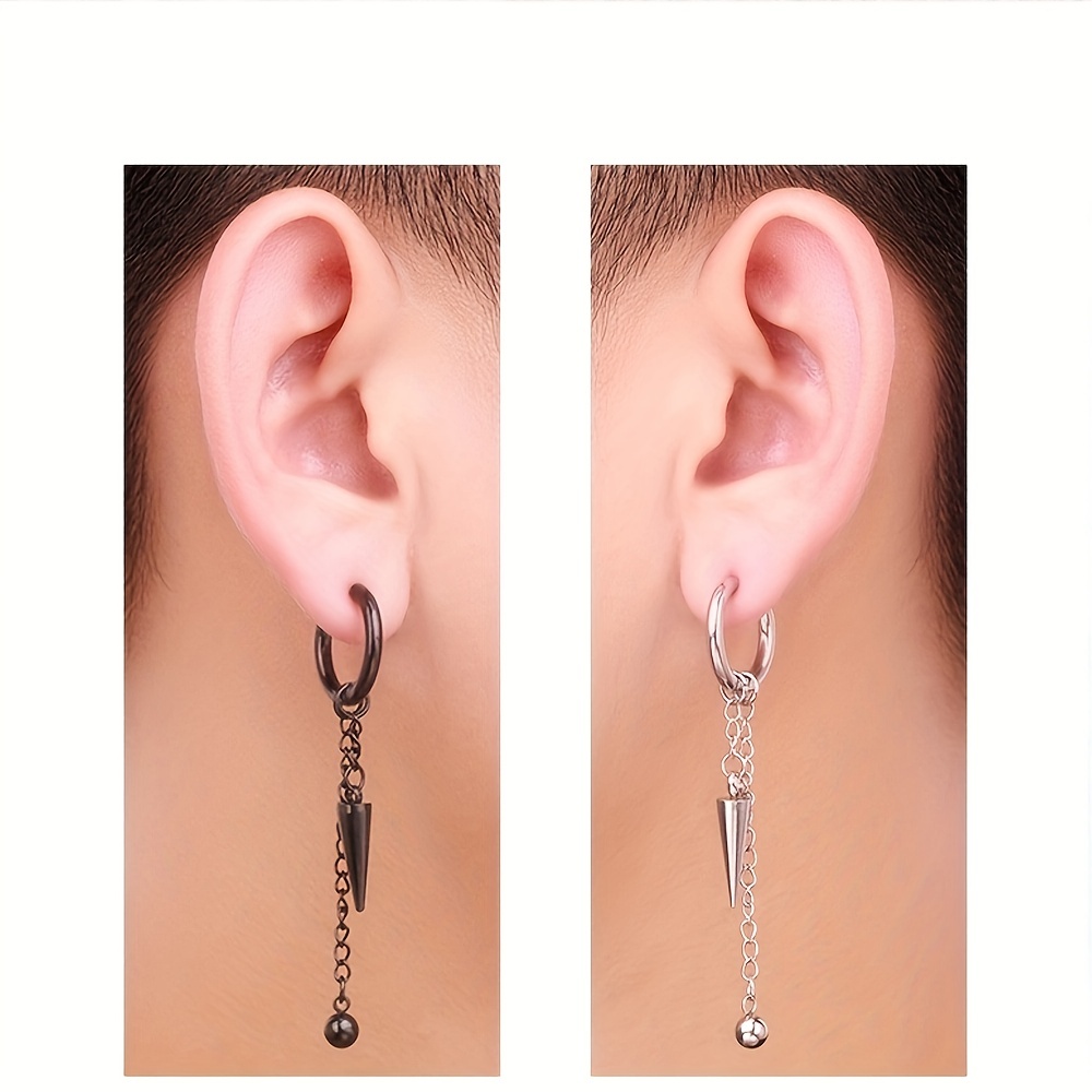 1Pc Five Cross Pendants Chain Ear Studs Ear Cuff Earrings Trendy Women  Fashion