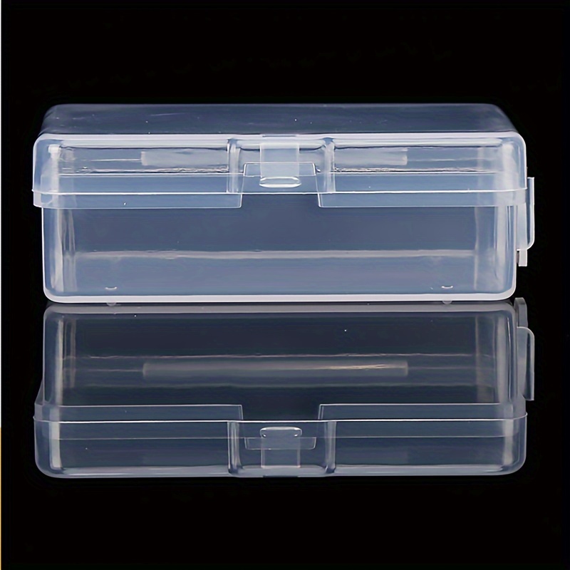testyu Caja pequeña de plástico, 4.3 x 2.3 x 1.5 pulgadas, apilable,  minicaja de almacenamiento con tapa, contenedor organizador transparente  para