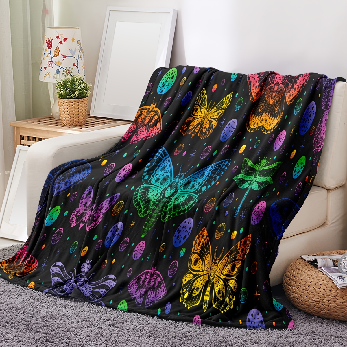 Printed Throw Blanket, Soft Blanket For Sofa Couch Office Bed Camping  Travelling, Multi-purpose Gift Blanket For All Season - Temu United Arab  Emirates