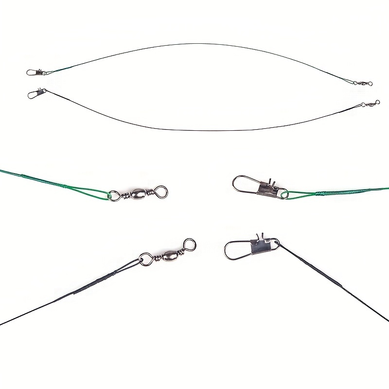 Durable Anti bite Steel Fishing Wire Swivel Rings Essential - Temu
