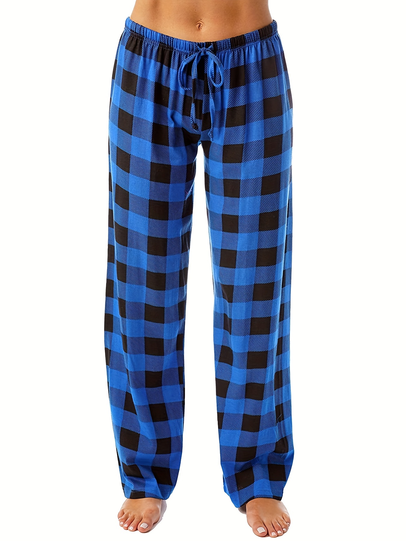 Women's Cotton Flannel Plaid Pajama Jogger Pants