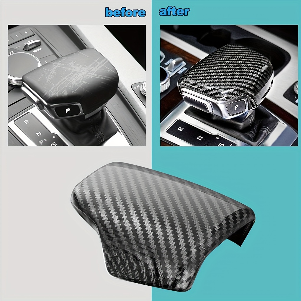 Carbon Fiber Center Gear Shift Head Knob Sticker Trim Cover for Ford F150  09-14