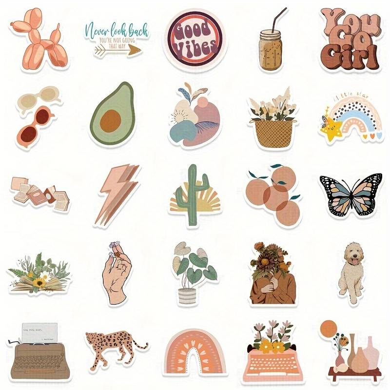 54Pcs Pagan Stickers Pack, Aesthetic Vinyl Waterproof Stickers For Water Bottle,Skateboard,Laptop,Phone,Journaling,Scrapbooking Decals For Party Supply Reward