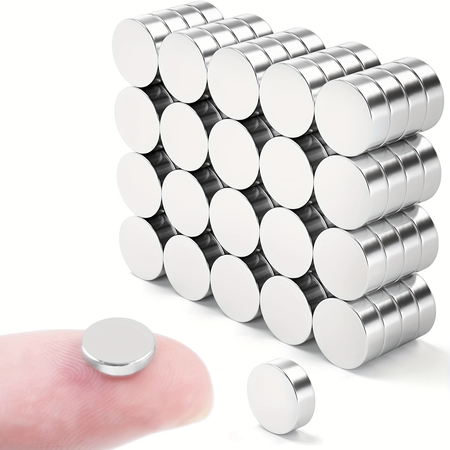 50 Stücke Mini Magnete Rund 10 x 3mm mit Aufbewahrungs Box