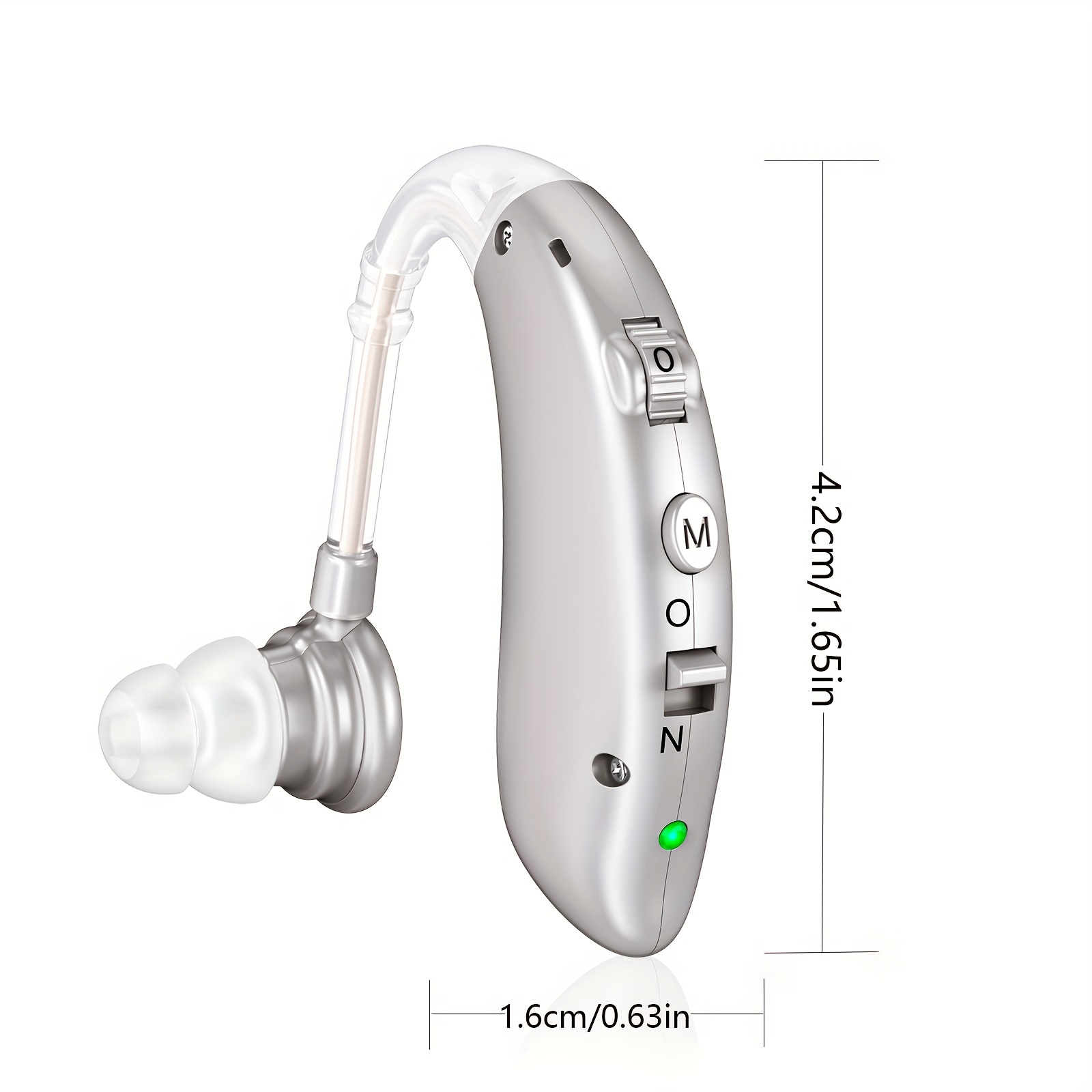  Audífonos para personas mayores con cancelación de ruido,  amplificador auditivo recargable para pérdida auditiva, audífono invisible  : Salud y Hogar
