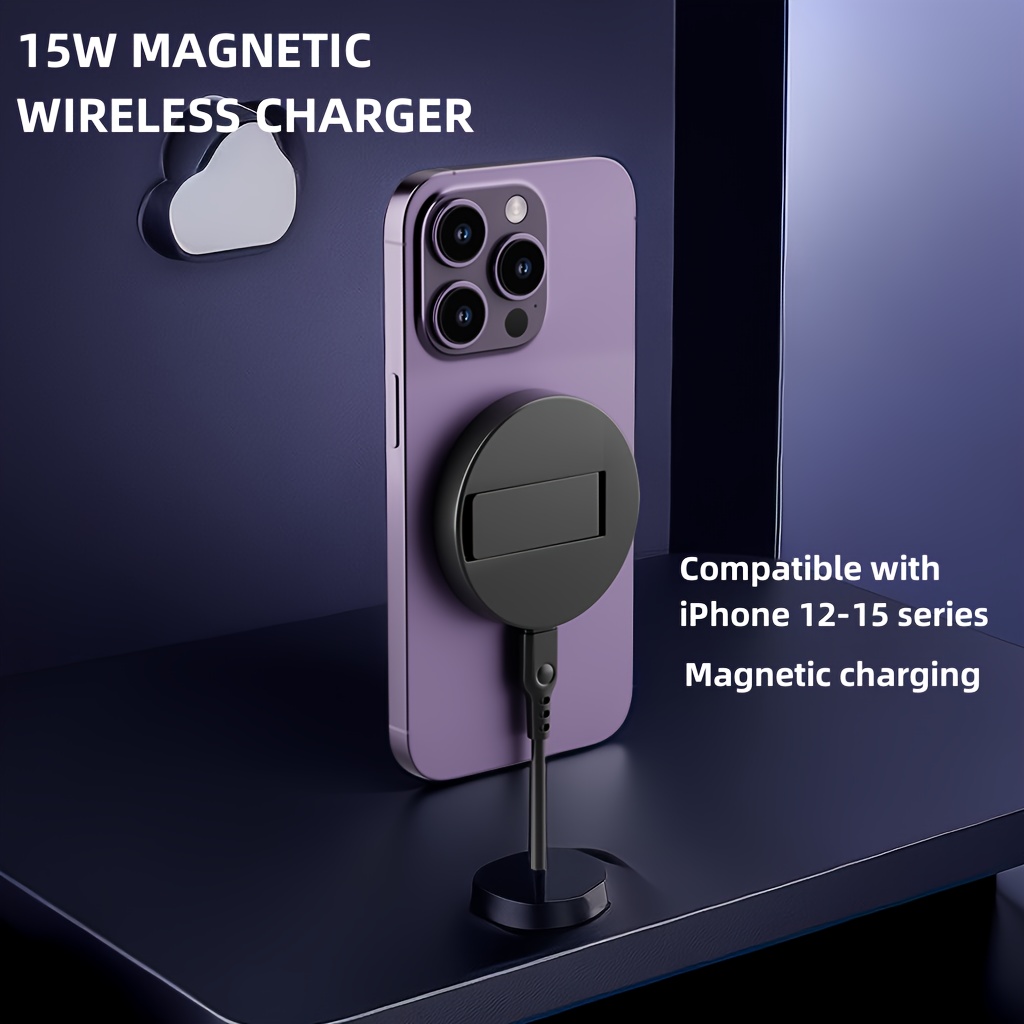 ®chargeur induction 15w sans fil magnétique compatible pour iphone 13/13  mini/13 pro/13 pro max/12 series et les autres appareils magsafe