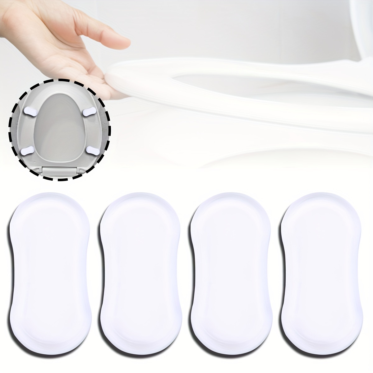 Universal Toilet Seat Bumper Shockproof Toilet Seat Lid Pads - Temu