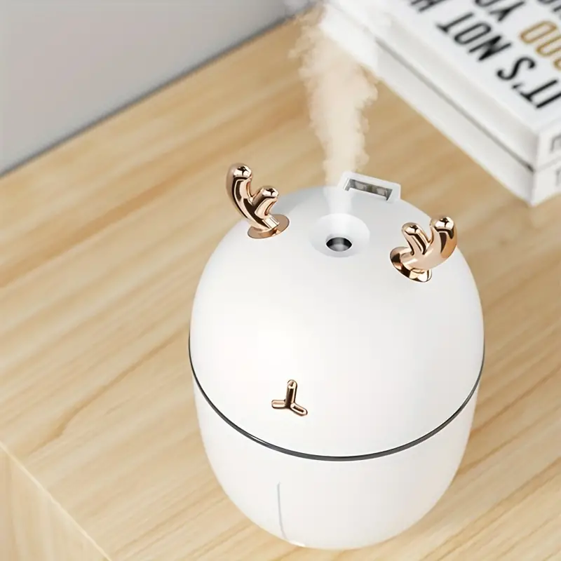1pc cute pet usb air humidifier cute aroma diffuser with night light cold mist for bedroom home car plants purifier humifier room freshener moisturizing instrument for home use classroom school office travel  beach vacation  details 0