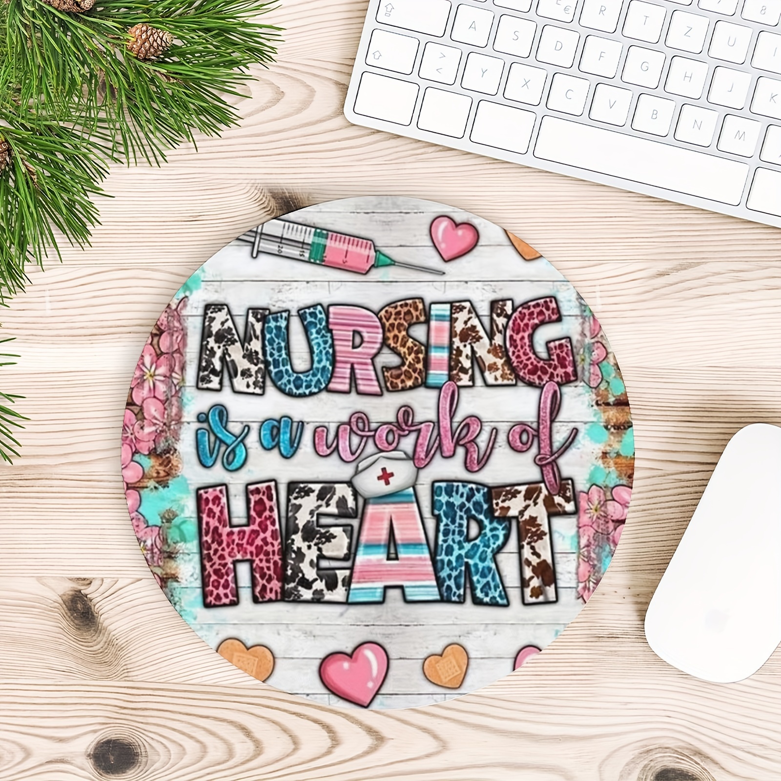 

1pc Nurse Gaming Mouse Pad, Non-slip Rubber Base And Comfortable Mouse Pad, Waterproof Mouse Pad For Computer, Laptop, Office, Home