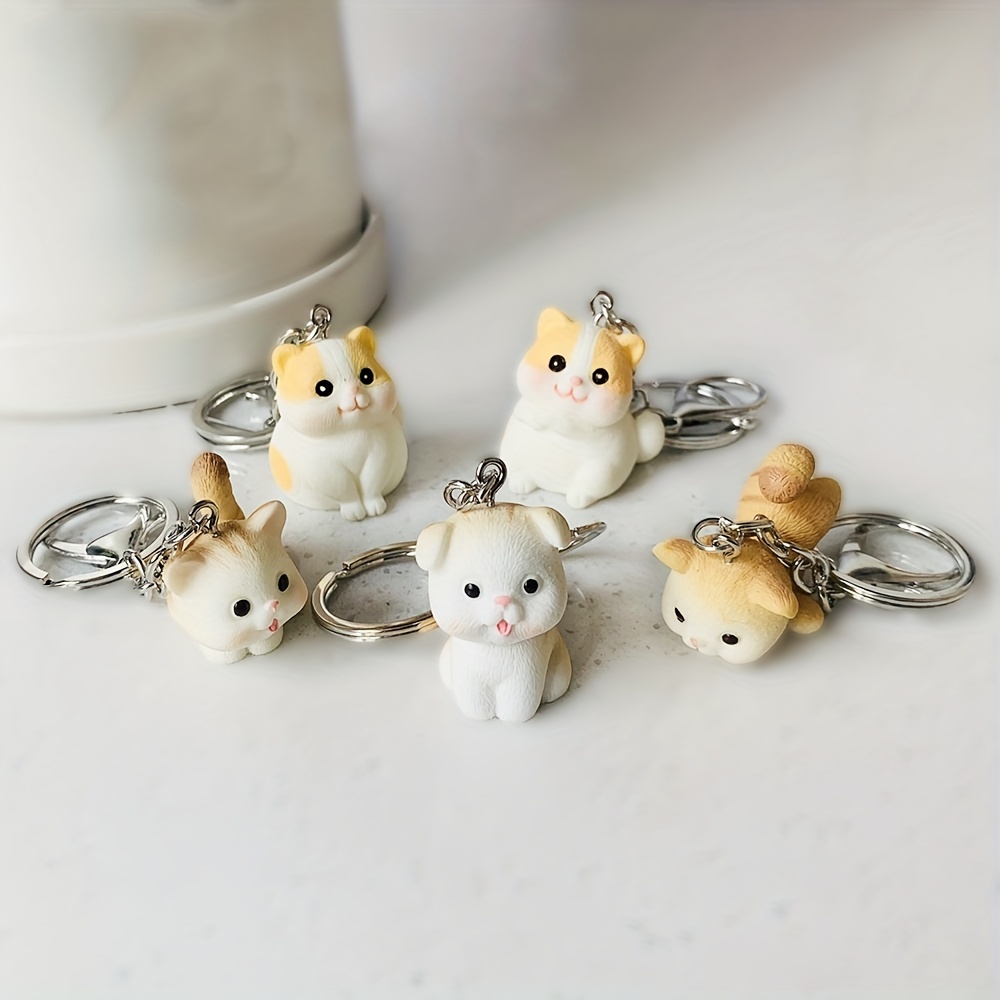 Durable Soft Clay Cute Keyrings Keychains With Ceramic Lucky - Temu