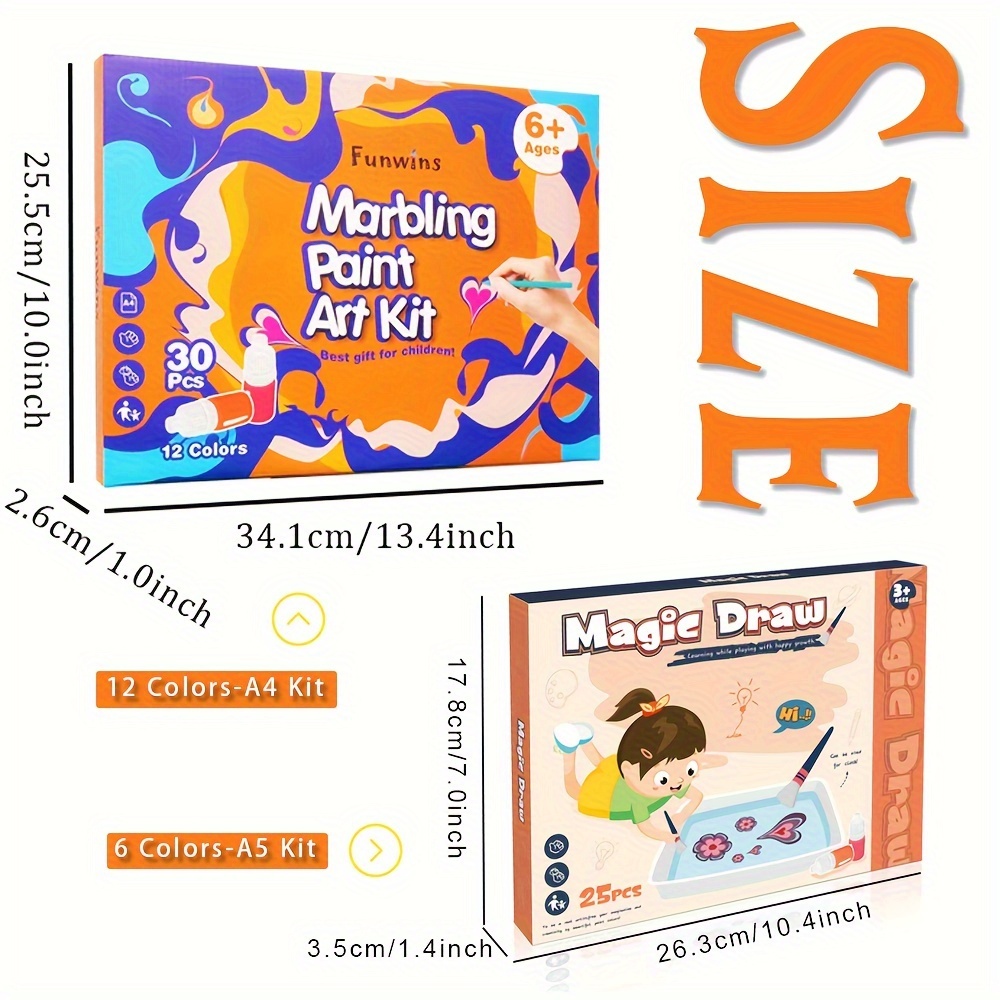Kids' Marbling Paint 23-Piece Art Kit $12 (Reg. $30) - Fabulessly Frugal