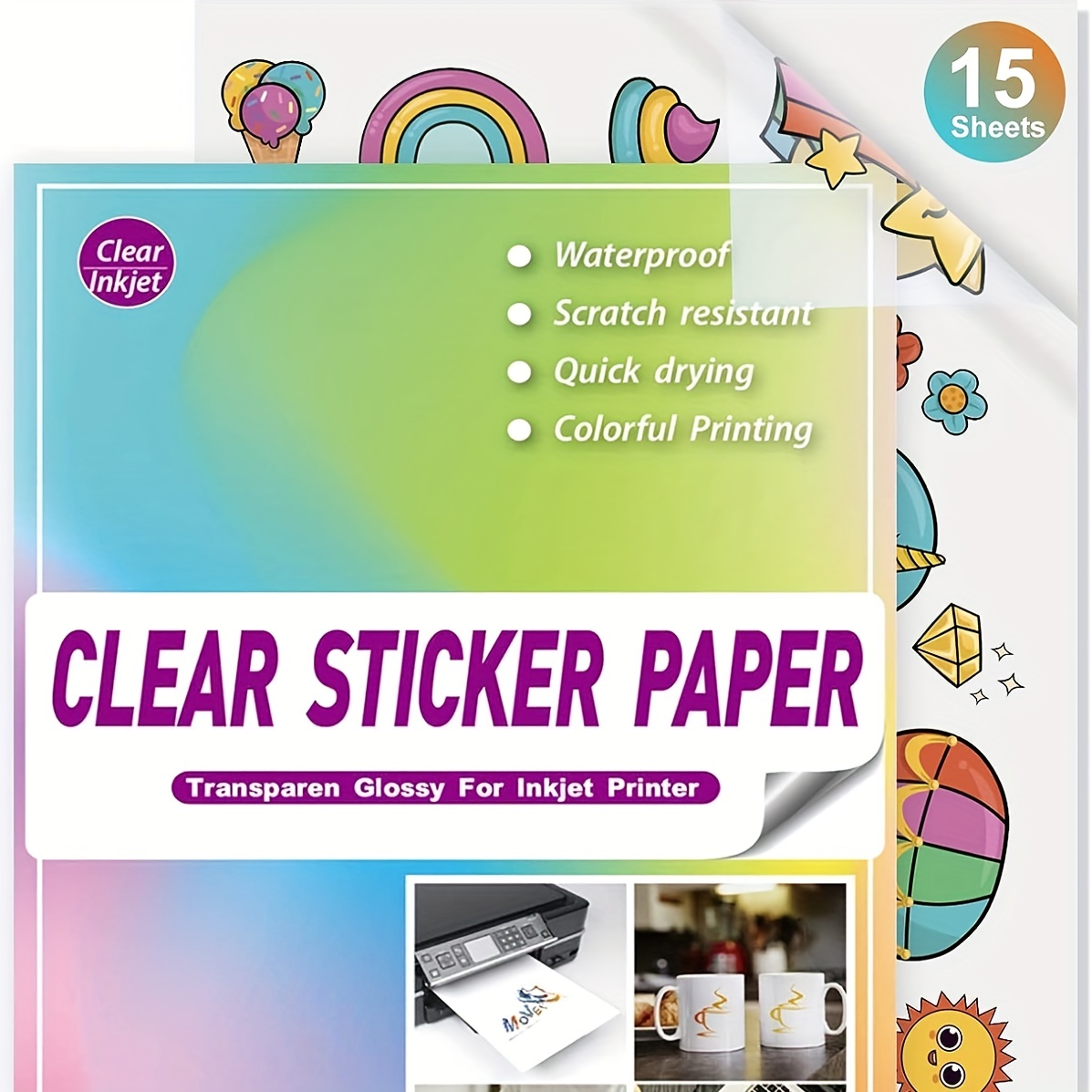 Sticker Paper for Inkjet Printer, Sticker Paper