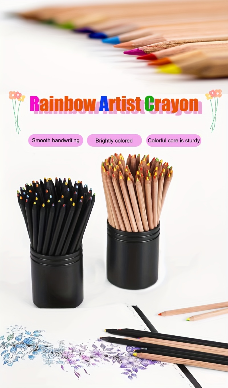 Rainbow Pencils Stackable Crayons Creative Rainbow Colored Pencils