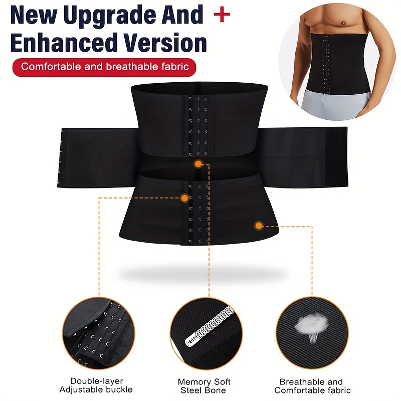 Mens Slimming Waist Trainer Body Shaper Corset Tummy Control Belly