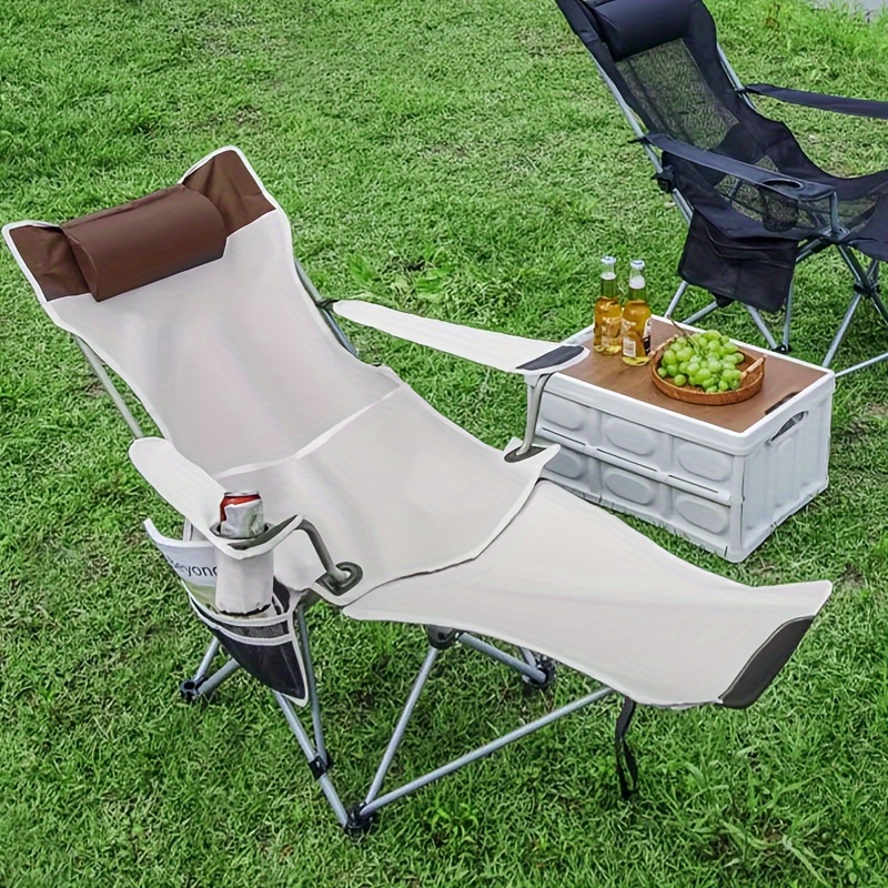 Comfortable Portable Lounge Chair For Camping Outings And - Temu