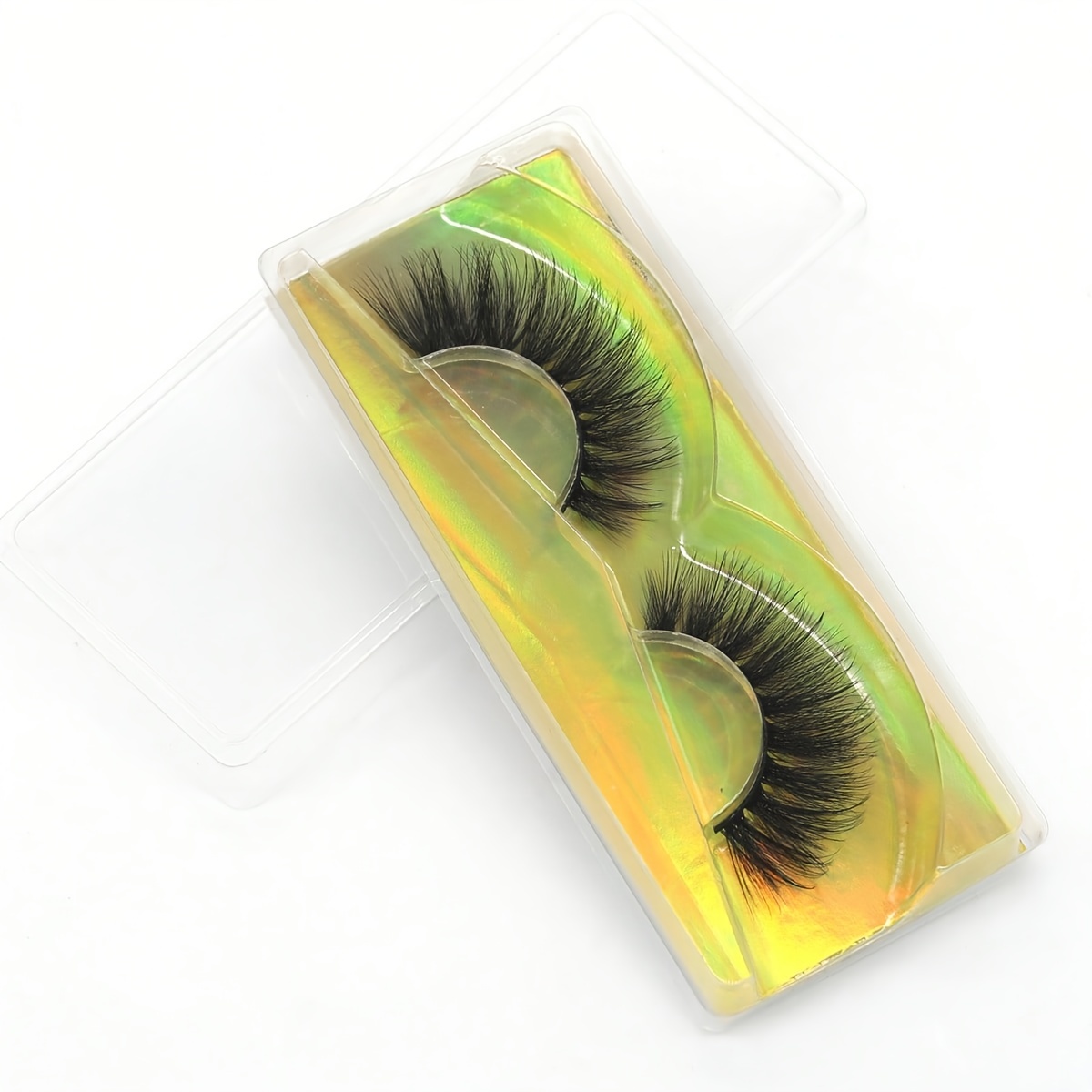 curling lashes, 1 pair full strip eyelashes cluster like curling 17mm lashes fluffy wispy false eyelashes crossed eye end lengthening lashes details 4