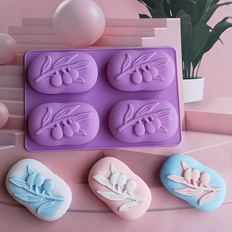 1pc Soap Candle Mold 2 Cavities Flower Shape Silicone Mold DIY Handmade  Soap Mould Candle Mold Decorating Mold For Soap Bar Making Crafts