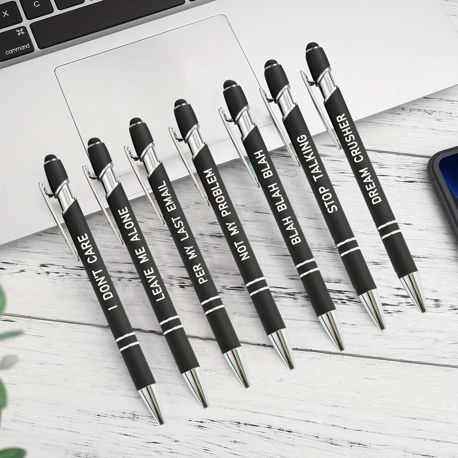  24 Snarky Office Pens Funny Ballpoint Pens Black Ink