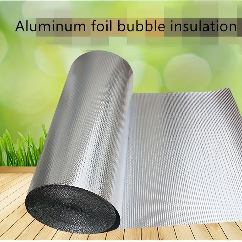 Bubble Reflective Insulation, The Fellie Double Side Reflective Foam Core  Aluminium Foil Insulation Wrap Panel for Windows Insulation, Roofs, Attic,  Garage, Greenhouse, Metal Pipe, 3mm, 47in x 32ft - Yahoo Shopping