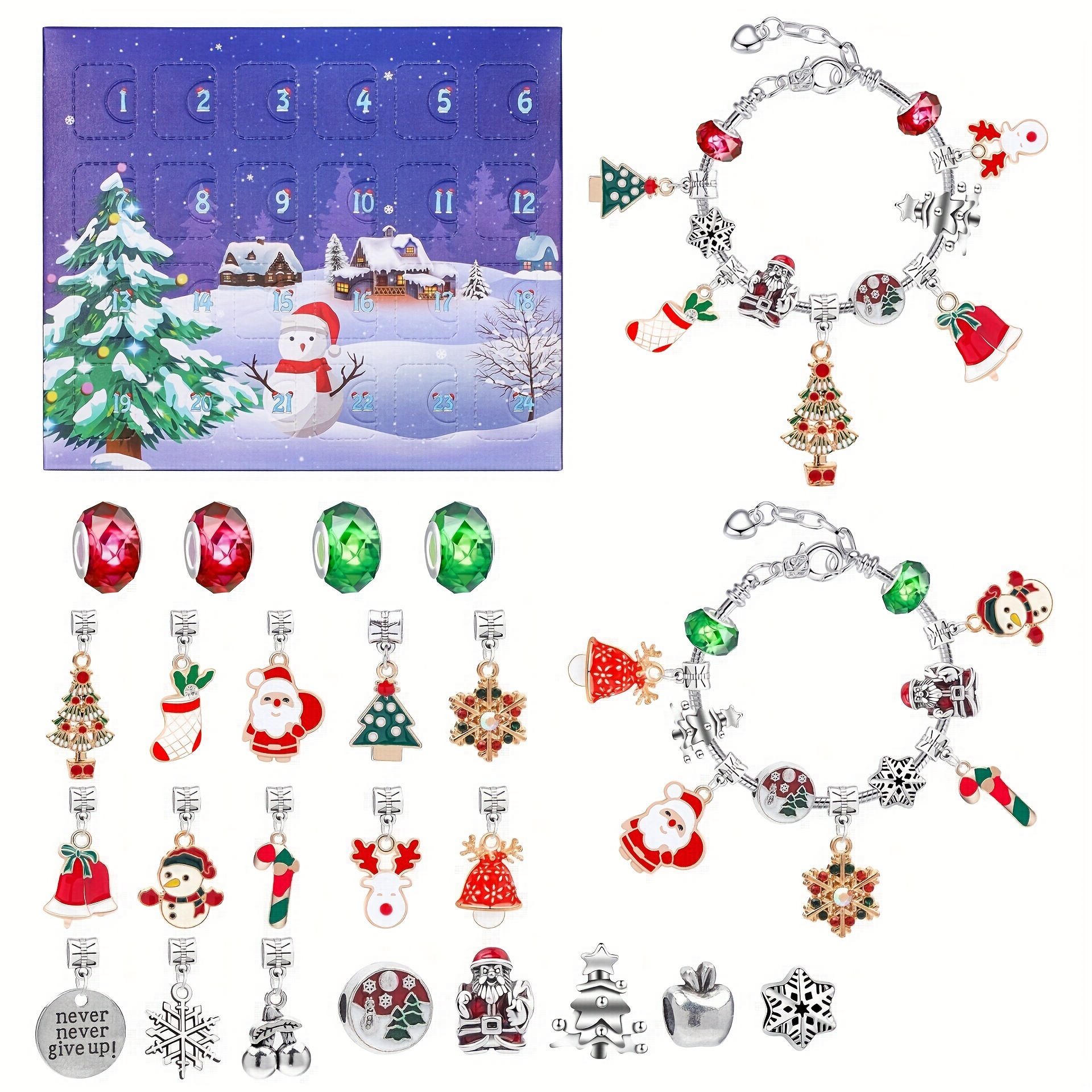 Advent Calendar for Girls Jewelry Making Kit Alloy Material