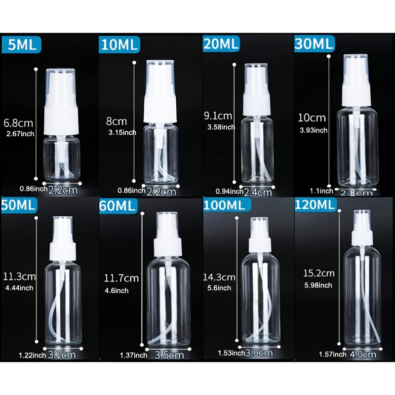 Small Refillable Clear Plastic Spray Bottles Perfect For - Temu