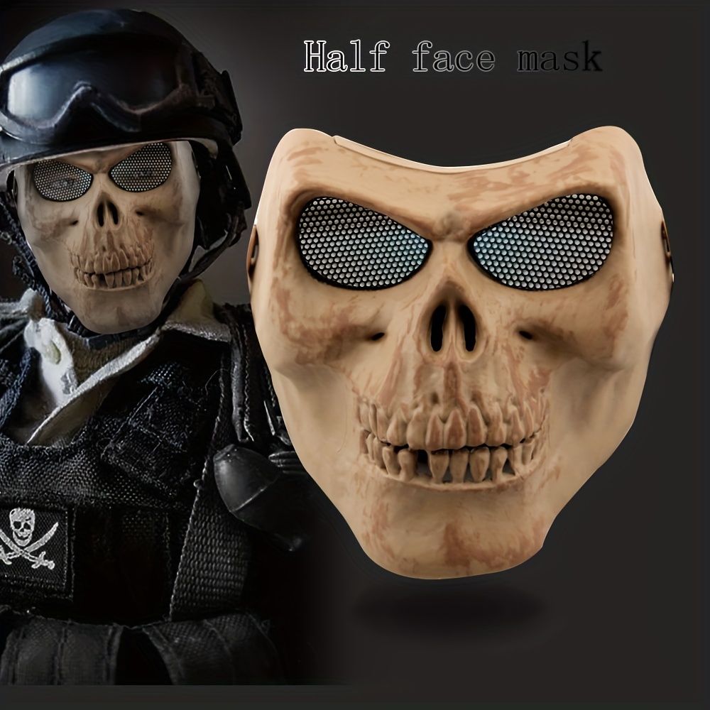 Máscara de Airsoft, máscara completa de calavera para Halloween, juego  táctico de Airsoft, cosplay y fiesta