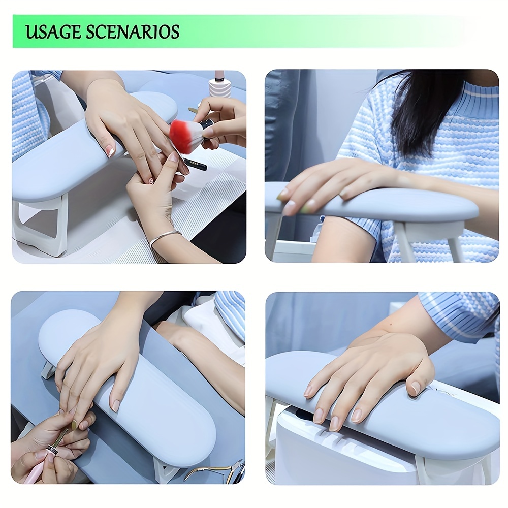 Arm Rest For Nails With Pad, Easy To Clean Nail Armrest Pillow For Acrylic  Nails Sturdy Pu Leather Hand Rest Cushion Holder Cute Soft Waterproof For  Nail Tech - Temu