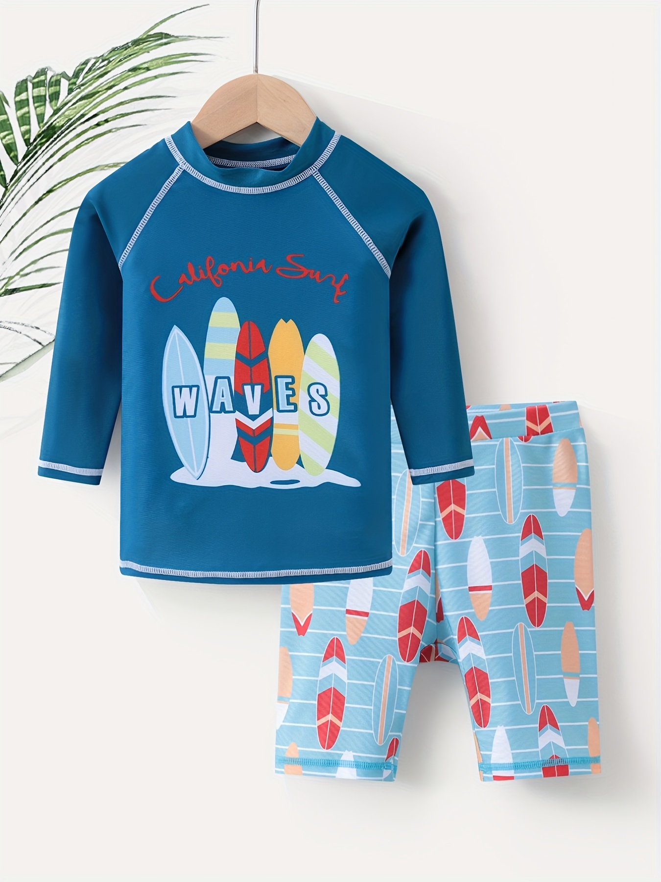 Boys Surfboard Print Swimming Suit Swimming Trunks Tops - Temu