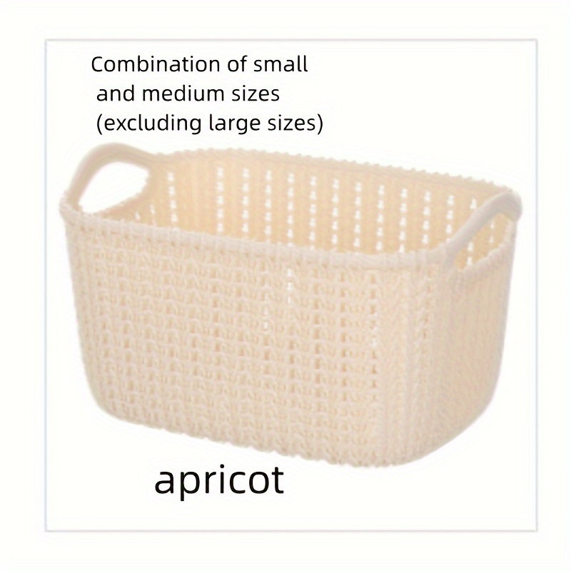 3pcs Small Plastic Baskets Handheld Shopping Baskets Sundries Storage  Baskets